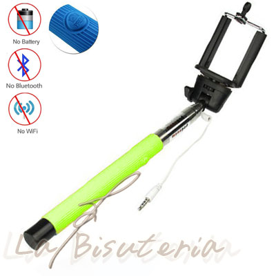 Oferta Palo de Selfie (Selfie Stick) con cable, color verde