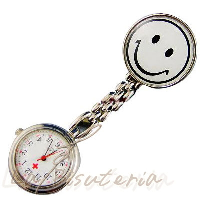 Reloj de enfermera Smiley. Color Blanco - Ultima Unidad