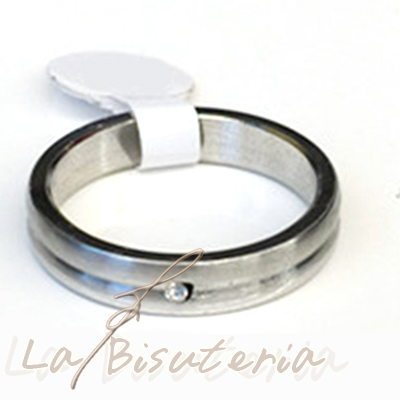 Anillo acero modelo 12200013 plata