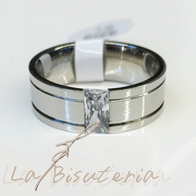 Anillo acero modelo 12250002 plata