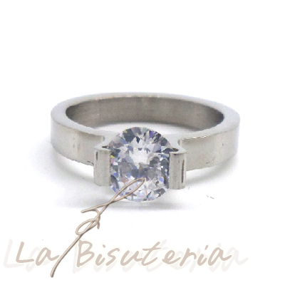 Anillo acero modelo 152504 plata