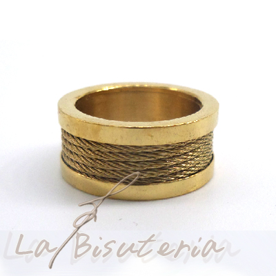 Anillo acero modelo 152509 oro