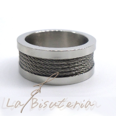 Anillo acero modelo 152509 plata