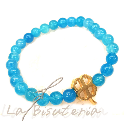 Pulsera Agata azul. Unisex