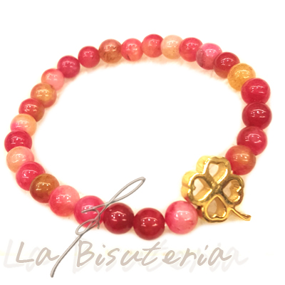 Pulsera Cornalina naranja. Unisex