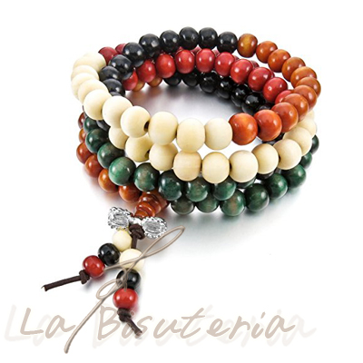 MALA. Pulsera cuentas. Sndalo - multi.