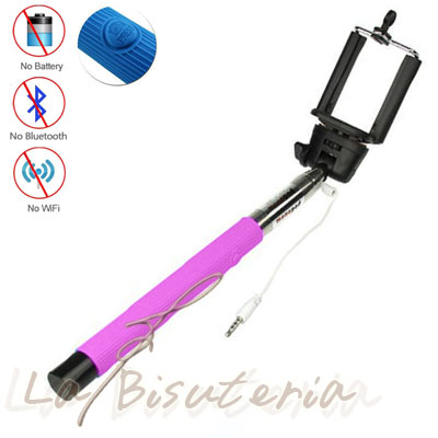 Oferta Palo de Selfie (Selfie Stick) con cable, color morado