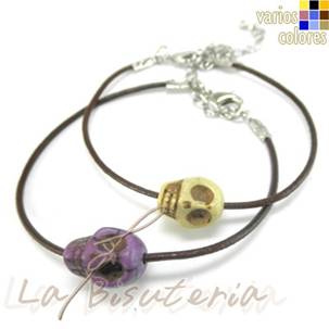 Por unidades pulseras calaveras de colores - mod 55