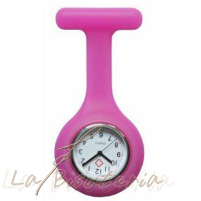 Reloj de enfermera de colores. Color Fucsia