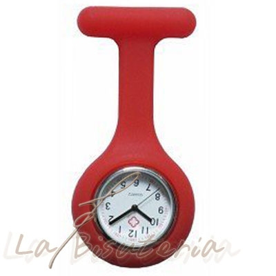 Reloj de enfermera de colores. Color rojo