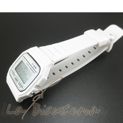 Reloj F-91W. Color Blanco