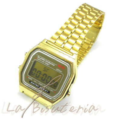 Reloj F-91W. Dorado