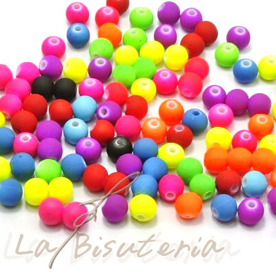 Lote 10 tiras de bolas de neon color variados