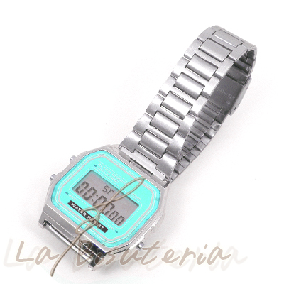 Reloj F-91W. Plateado - Metalico Azul