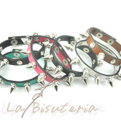 Lote 10 Pulseras Pinchos - Remaches - Tachuelas