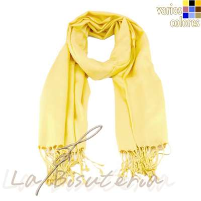 foular pashmina premium color amarillo