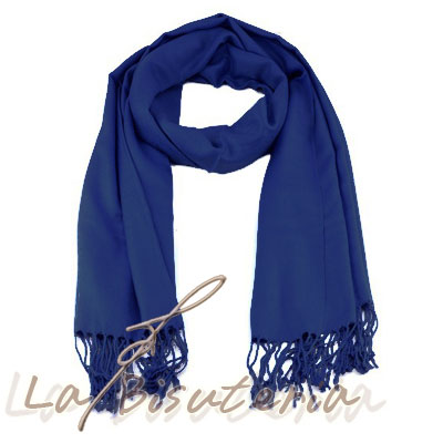 2u - foular pashmina premium color azul marino (prec. unit)