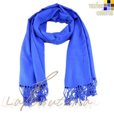 foular pashmina premium color azul royal