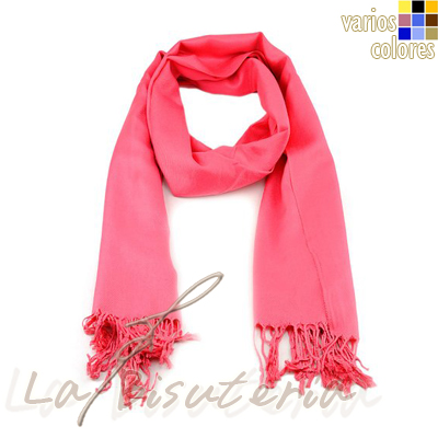 foular pashmina premium color coral