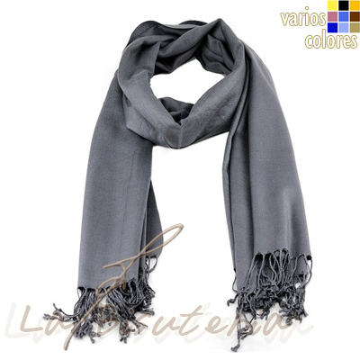 foular pashmina premium color gris