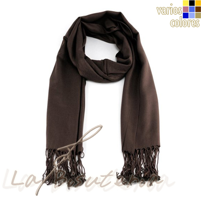 foular pashmina premium color marrn chocolate