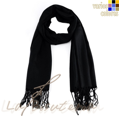 2u - foular pashmina premium color negro (prec. unit)