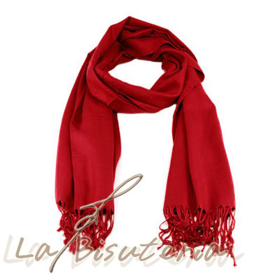 3u - foular pashmina premium color rojo oscuro (prec. unit)