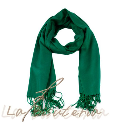 2u - foular pashmina premium color verde oscuro (prec. unit)