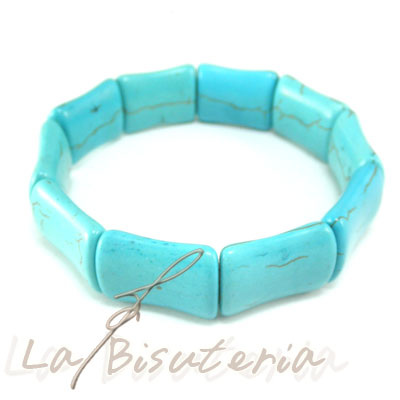 Pulsera howlita color azul - modelo 300