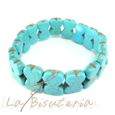 Pulsera howlita color azul - modelo 301