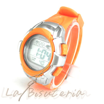 Reloj nio, reloj nia, reloj pequeo color naranja