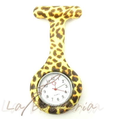 Reloj de enfermera novedad. Leopardo