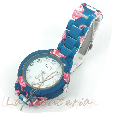 Reloj fantasa. Reloj flores marino