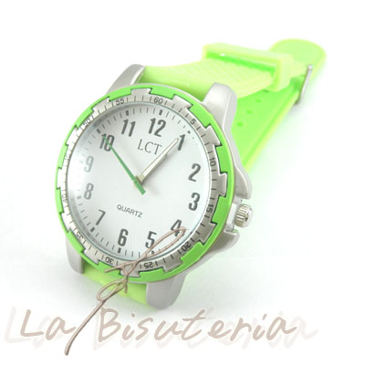 Reloj verde fuerte unisex